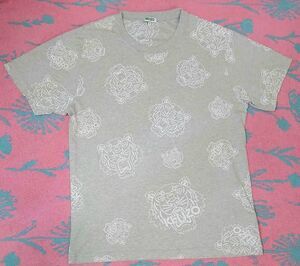 Kenzo paris womens large tshirt gray shortsleeve crewneck graphic